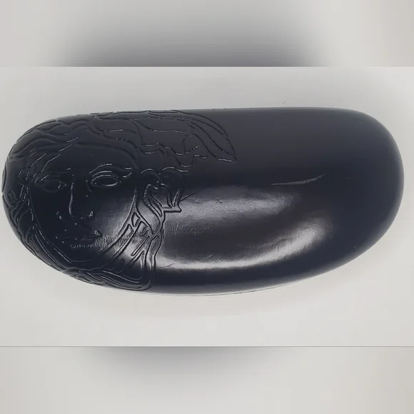 Versace | Bags | Versace Black Embossed Sunglasses Case  display picture 3